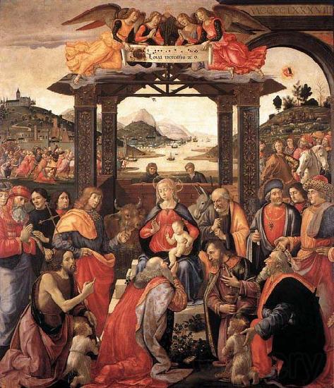 GHIRLANDAIO, Domenico Adoration of the Magi Spain oil painting art